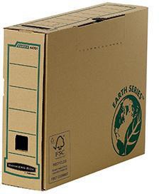Archivschachtel Bankers Box® Earth Series 83 x 254 x 319 cm (B x H x T) DIN A4 mit Archivdruck Karton 100 % recycelt braun