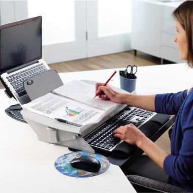 Konzepthalter Fellowes® Easy GlideT DIN A3 mit Neigungsverstellung ohne verstellbaren Zeilenzeiger ABS – Ansicht 4
