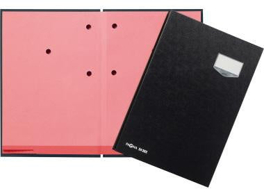 Unterschriftenmappe PAGNA de Luxe DIN A4 Kunststoff schwarz rosa 20 Fächer PAGNA