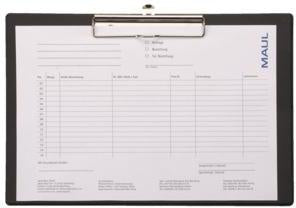 Klemmbrett MAUL 32 x 23 cm (B x H) DIN A4 quer Karton Folienüberzug schwarz MAUL – Ansicht 3