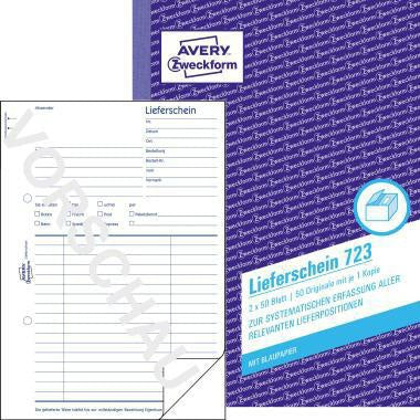 Lieferschein Avery Zweckform DIN A5 nicht selbstdurchschreibend 2 x 50 Bl AVERY ZWECKFORM