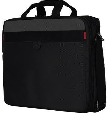 Notebooktasche Wenger LEGACY Slimcase Außenmaße: 44 x 34 x 8 cm (B x H x T) Nylon/Polyester schwarz/grau WENGER