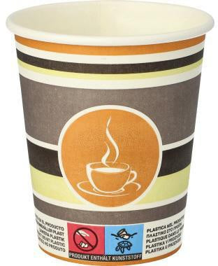 Trinkbecher PAPSTAR Coffee To Go Einweg 200ml Pappe mehrfarbig 50 St/Pack PAPSTAR