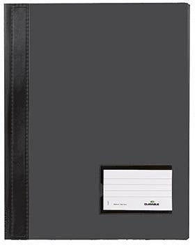 Schnellhefter DURABLE DURALUX® TRANSLUZENT DIN A4 Überbreite PVC schwarz DURABLE