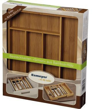 Besteckkasten Esmeyer® SIMON 286 x 59 x 334 cm (B x H x T) ausziehbar Bambusholz braun 7 Fächer ESMEYER