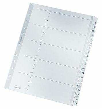 A-Z Register Leitz DIN A4 Karton grau 20 Registerblätter LEITZ