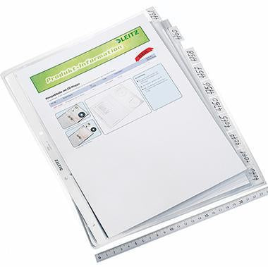 Hüllenregister Leitz DIN A4 013mm oben offen Polypropylen farblos genarbt 10 Registerblätter LEITZ