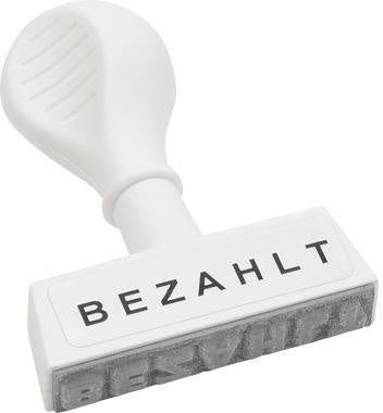 Textstempel WEDO® 45 x 4 mm (B x H) Bezahlt Kunststoff WEDO