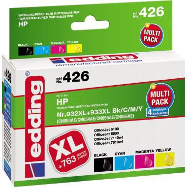 Tintenpatrone edding kein Originalzubehör Kompatibel mit: HP 932XL/933XL EDD-426 ca 1090 Seiten schwarz ca 1030 Seiten