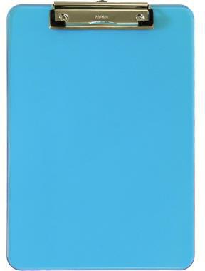 Klemmbrett MAUL MAULneon 226 x 318 cm (B x H) DIN A4 Kunststoff blau transparent MAUL
