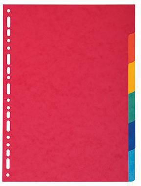 Ordnerregister Exacompta DIN A4 blanko Colorspankarton mehrfarbig 6 Registerblätter EXACOMPTA