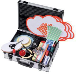 Moderationskoffür FRANKEN Kompakt 43 x 12 x 32 cm (B x H x T) Aluminium silber FRANKEN