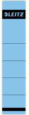 Ordnerrückenetikett Leitz schmal/kurz 39 x 192 mm (B x H) selbstklebend ohne Griffloch blau 10 Etik/Pack LEITZ