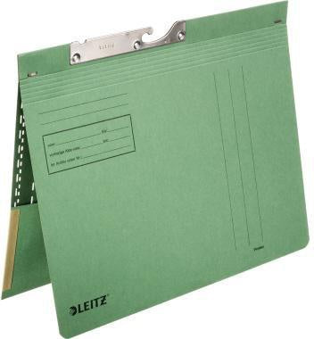 Pendelhefter Leitz DIN A4 250g/m² kaufmännische Heftung mit Organisationsaufdruck Manilakarton recycelt grün LEITZ