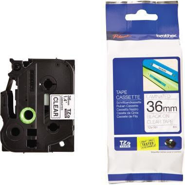 Schriftbandkassette Brother P-touch TZe-161 36 mm x 8 m (B x L) transparent schwarz BROTHER