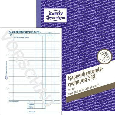 Kassenabrechnung Avery Zweckform DIN A5 nicht selbstdurchschreibend 50 Bl AVERY ZWECKFORM