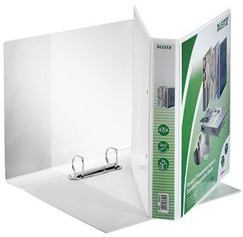 Präsentationsringbuch Leitz 51mm DIN A4 2 Ringe D-Mechanik Pappe/Polypropylen kaschiert weiß LEITZ