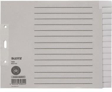 Ordnerregister Leitz DIN A4 Überbreite blanko Tauenpapier recycelt grau 15 Registerblätter LEITZ
