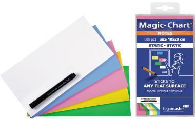 Moderationsfolie Legamaster Magic-Chart Notes 20 x 10 cm (B x H) blanko selbsthaftend Polypropylen farbig sortiert 500