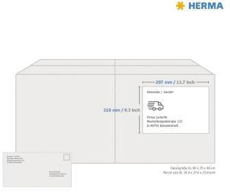 Folienetikett HERMA SPECIAL 210 x 297 mm (B x H) transparent 25 Etik/Pack HERMA – Ansicht 4