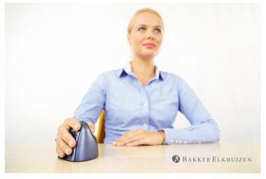 Optische PC Maus BakkerElkhuizen Evoluent 4 Rechtshänder ergonomisch USB-A 5m schwarz/blau BAKKERELKHUIZEN – Ansicht 3