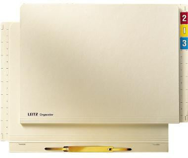 Einstellhefter Leitz Orgacolor® DIN A4 260g/m² Kraftkarton recycelt chamois LEITZ