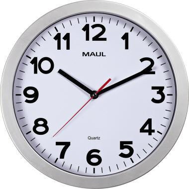 Wanduhr MAUL MAULstep 30 x 5 cm (D x T) Kunststoff silber MAUL