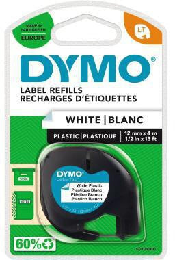 Schriftbandkassette DYMO® LT 12 mm x 4 m (B x L) weiß schwarz DYMO