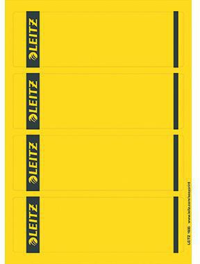 Ordnerrückenetikett Leitz breit/kurz 615 x 192 mm (B x H) selbstklebend ohne Griffloch gelb 100 Etik/Pack LEITZ