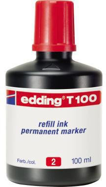 Nachfülltinte Marker edding T100 Flasche rot 100ml edding T100 Flasche rot 100ml EDDING