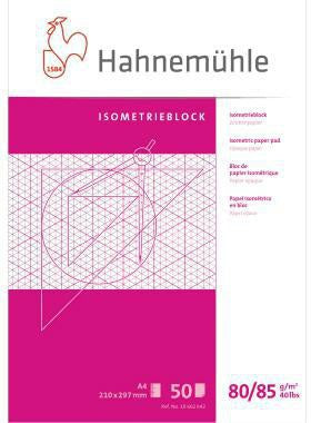 Isometriepapierblock Hahnemühle DIN A4 80/85g/m² 50 Bl Hahnemühle DIN A4 80/85g/m² 50 Bl HAHNEMÜHLE