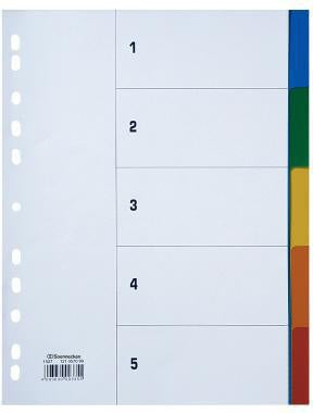 Ordnerregister Soennecken DIN A4 blanko Polypropylen mehrfarbig 5 Registerblätter SOENNECKEN