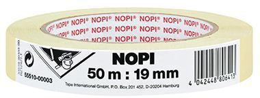 Kreppband NOPI® Innenbereich 19 mm x 50 m (B x L) Naturkautschuk beige NOPI