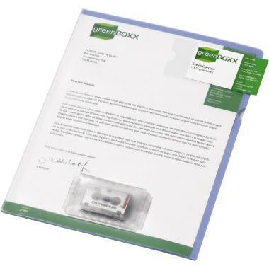 Diktathülle DURABLE DIN A4 mit transparentem Vorderdeckel PVC blau DURABLE