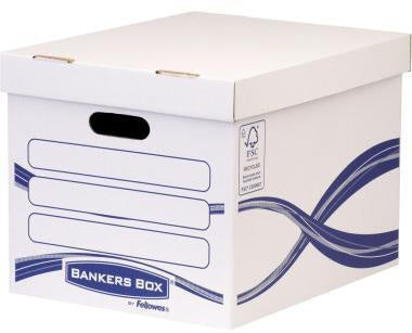 Archivschachtel Bankers Box® Basic Standard 317 x 287 x 384 cm (B x H x T) DIN A4 mit Archivdruck Karton 100 % recycelt