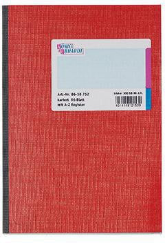 Registerbuch König & Ebhardt DIN A5 kariert 70g/m² 96 Bl KÖNIG & EBHARDT