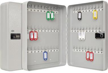 Schlüsselschrank WEDO® 288 x 67 x 94 cm (B x H x T) inkl Nummernstreifen Stahlblech pulverbeschichtet lichtgrau WEDO