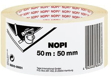 Kreppband NOPI® Innenbereich 50 mm x 50 m (B x L) Naturkautschuk beige NOPI