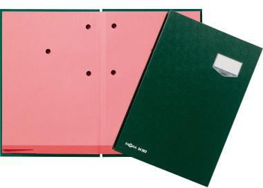 Unterschriftenmappe PAGNA de Luxe DIN A4 Kunststoff grün rosa 20 Fächer PAGNA