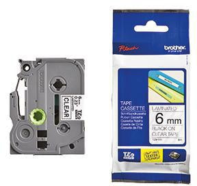 Schriftbandkassette Brother P-touch TZe-111 6 mm x 8 m (B x L) transparent schwarz BROTHER