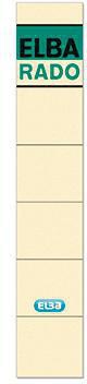 Ordnerrückenetikett ELBA schmal/kurz 34 x 190 mm (B x H) selbstklebend ohne Griffloch chamois 10 Etik/Pack ELBA