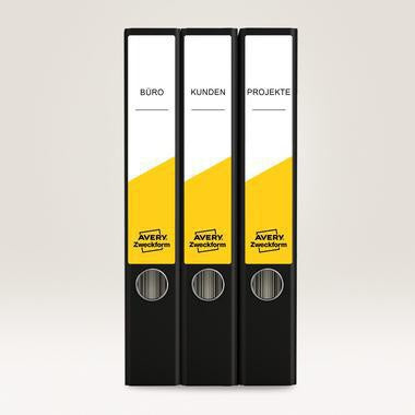 Ordnerrückenetikett Avery Zweckform ultragrip schmal/kurz 34 x 192 mm (B x H) selbstklebend ohne Griffloch weiß – Ansicht 3