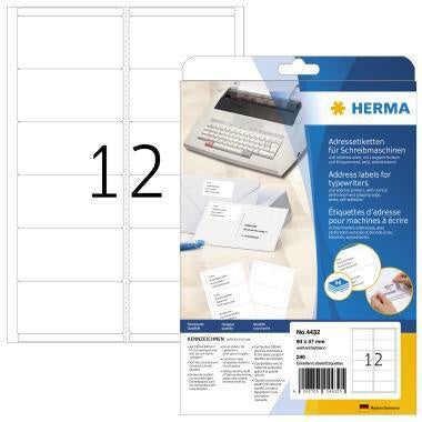 Adressetikett HERMA 94 x 47 mm (B x H) Papier weiß 240 Etik/Pack HERMA