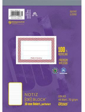 Notizblock Ursus Staufen Green DIN A5 liniert 48 Bl URSUS STAUFEN