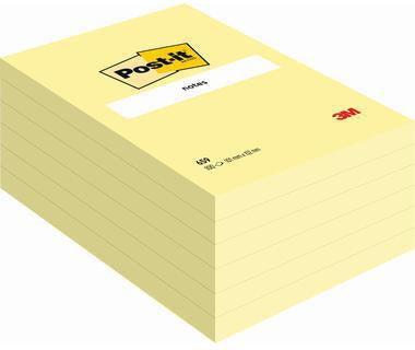 Haftnotiz Post-it® Notes 102 x 152 mm (B x H) gelb 100 Bl POST-IT - VPE: 6