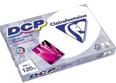 Farblaserpapier Clairefontaine DCP DIN A4 120g/m² elementar chlorfrei gebleicht hochweiß 250 Bl/Pack CLAIREFONTAINE