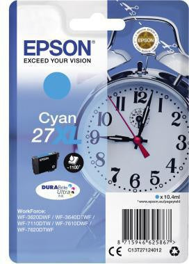 Tintenpatrone Epson Originalzubehör 27XL ca 1100 Seiten cyan 104ml EPSON
