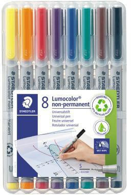 Folienstift STAEDTLER® Lumocolor® non-permanent 311 04mm farbig sortiert nicht dokumentenecht 8 St/Pack STAEDTLER