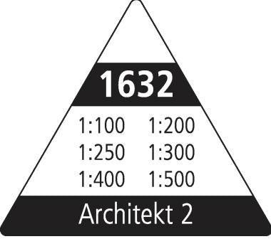 Dreikantmaßstab M+R 30cm Architekt 2: 1:100 1:200 1:250 1:300 1:400 1:500 Kunststoff weiß M+R – Ansicht 4