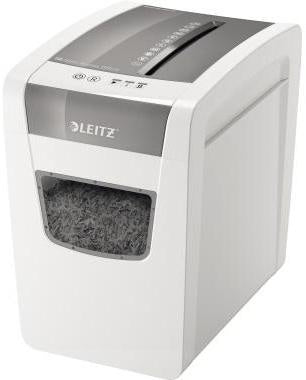 Aktenvernichter Leitz IQ Home Office Slim P-4 Papier Heftklammern Büroklammern Partikelschnitt weiß LEITZ